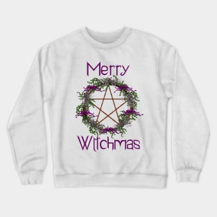 Merry Witchmas Pentacle Wreath Crewneck Sweatshirt